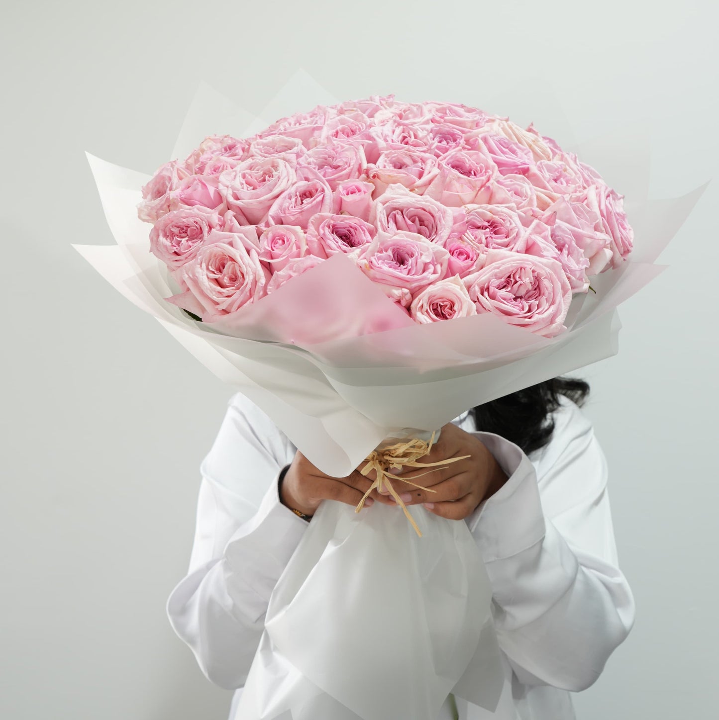 Charming 51 Pink Roses Bouquet – Grace, Admiration Love