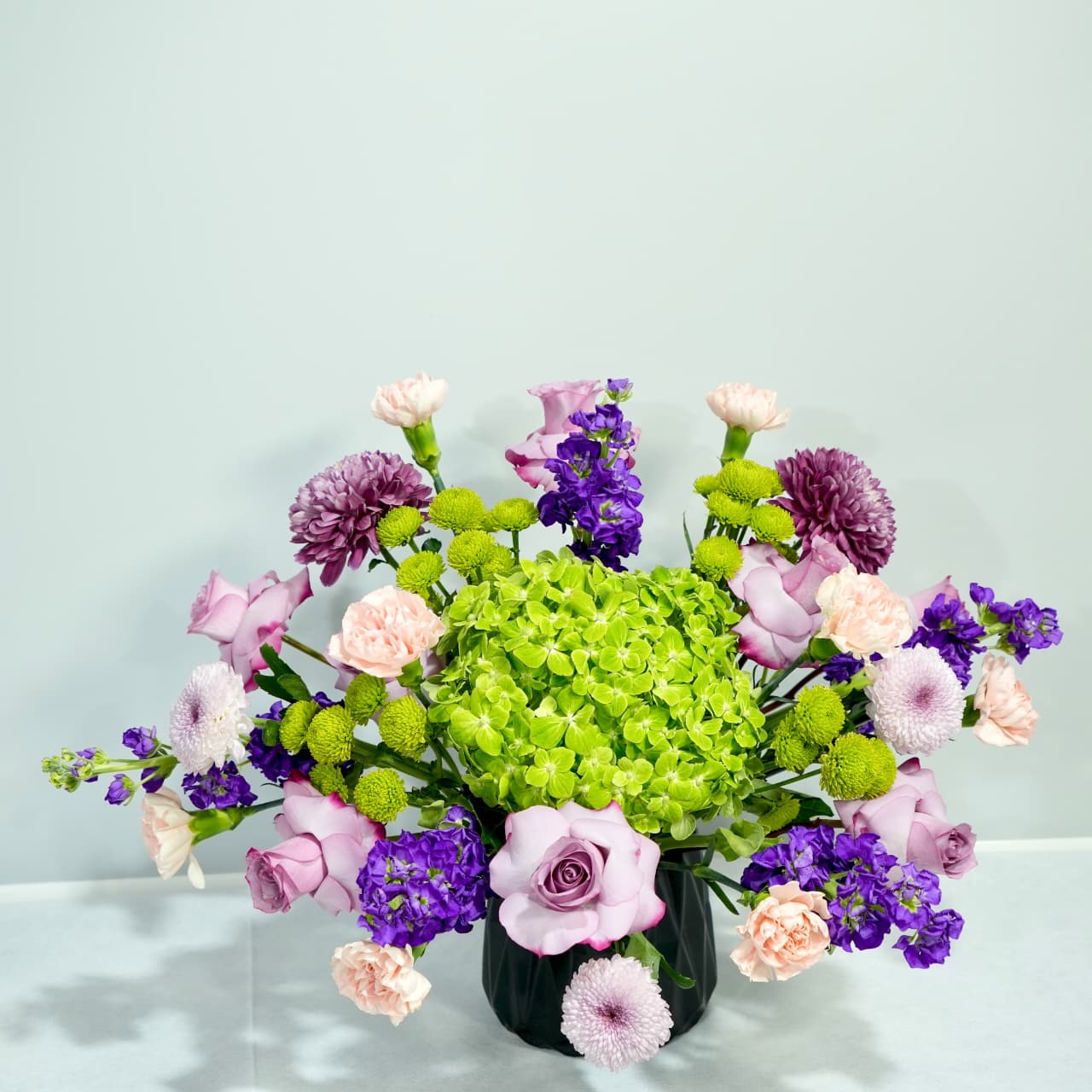 Green and Purple Flower Symphony