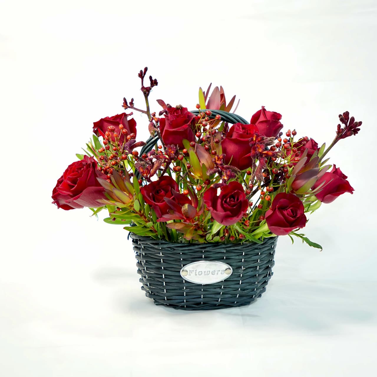 Red Rose Basket