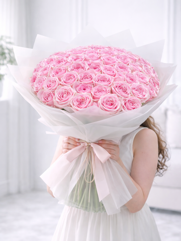 Charming 51 Pink Roses Bouquet