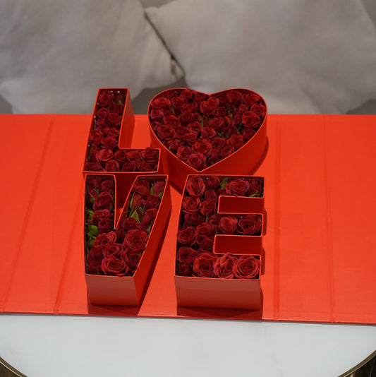 LOVE Box of Red Roses
