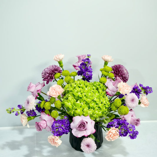 Green and Purple Flower Symphony